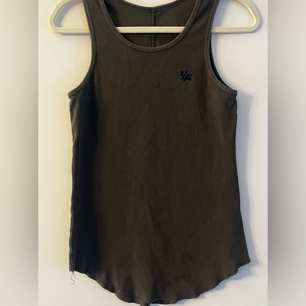 YoungLA 314 Scoop Bottom Ribbed Tank - Olive - Men’s S